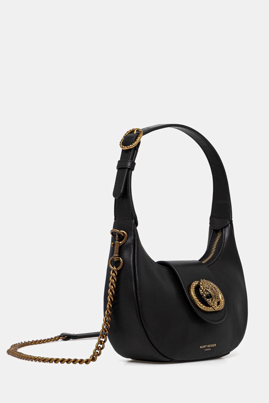 Шкіряна сумочка Kurt Geiger London CHELSEA колір чорний 3601100109