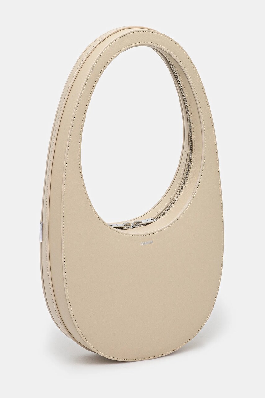 Шкіряна сумочка Coperni Swipe Bag колір бежевий COPBA01405