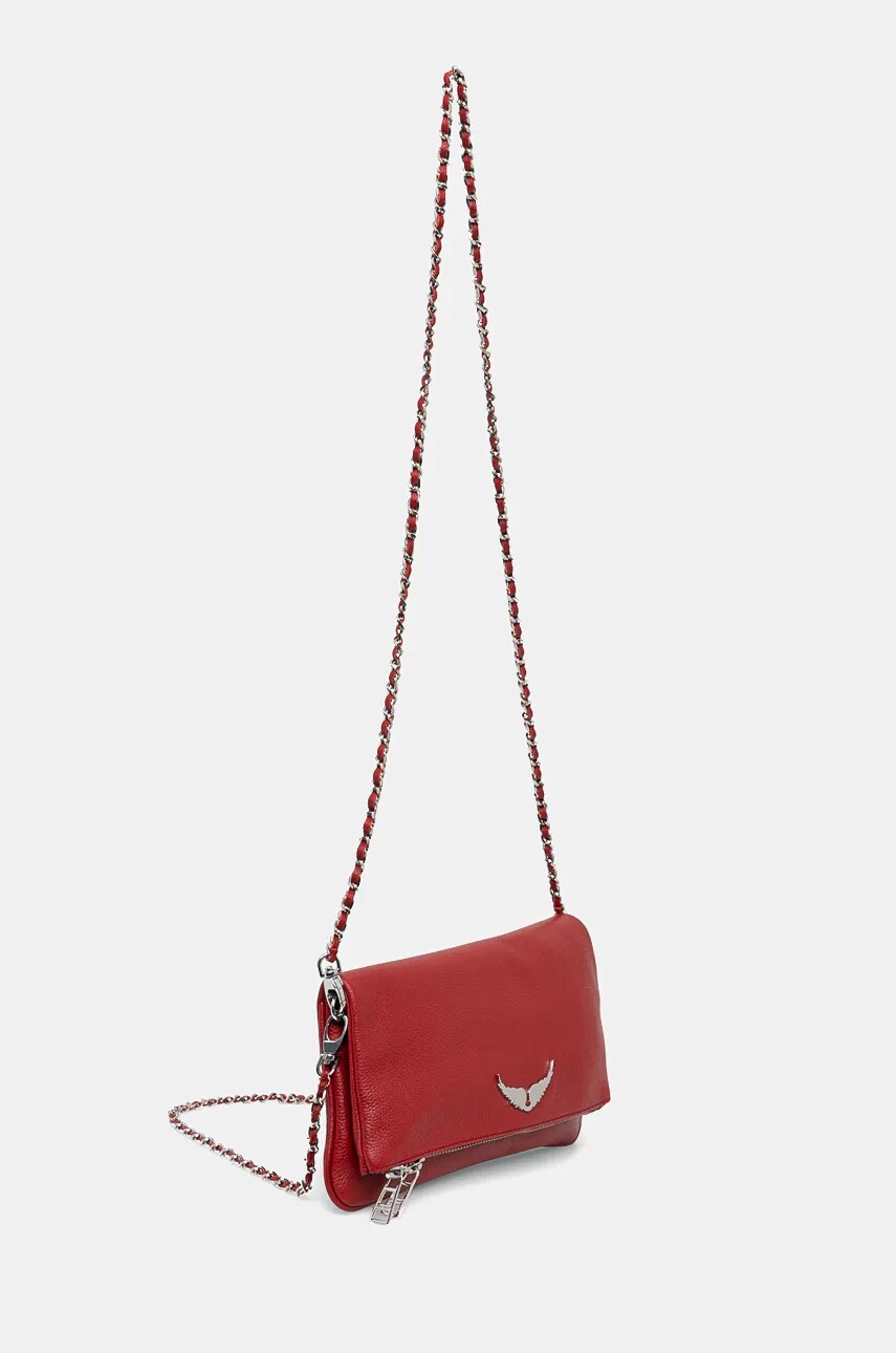 Шкіряна сумочка ZADIG&VOLTAIRE колір червоний LWBA00001