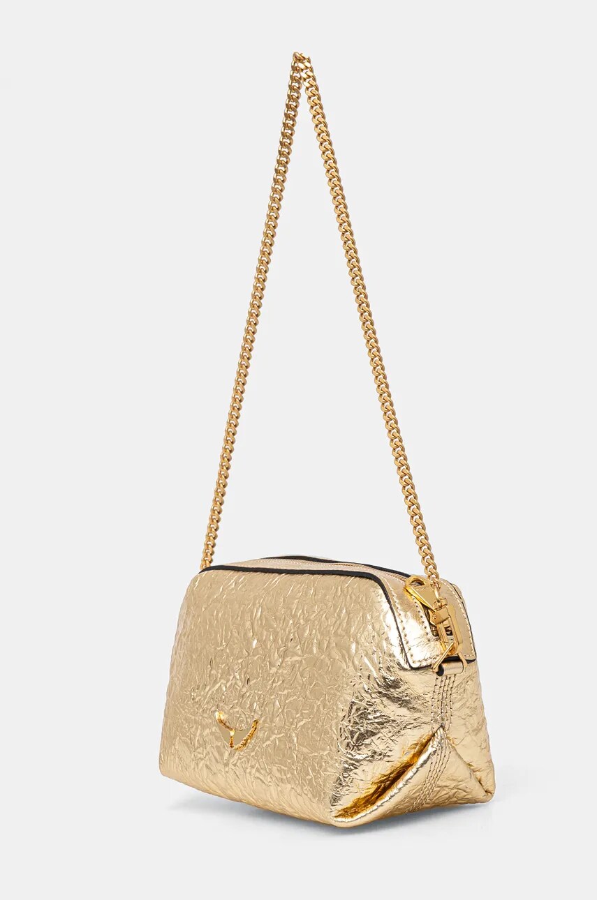 Шкіряна сумочка ZADIG&VOLTAIRE колір золотий LWBA02570