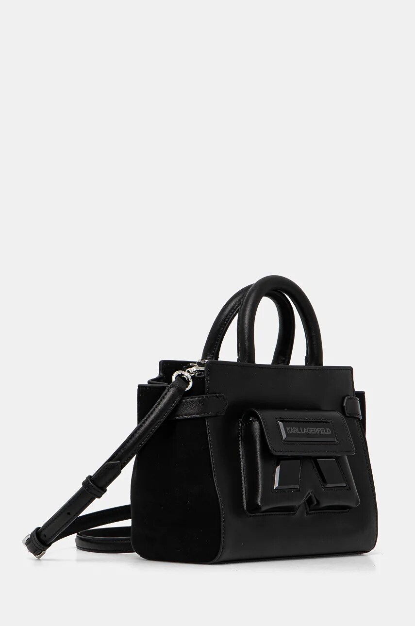 Шкіряна сумочка Karl Lagerfeld колір чорний 246W3055