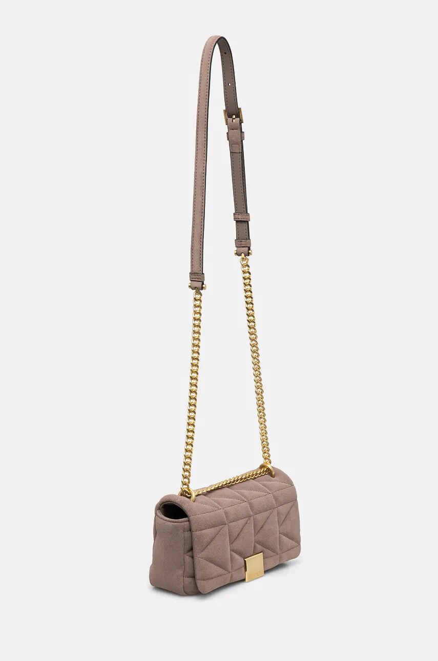 Замшева сумочка Karl Lagerfeld колір сірий 246W3088
