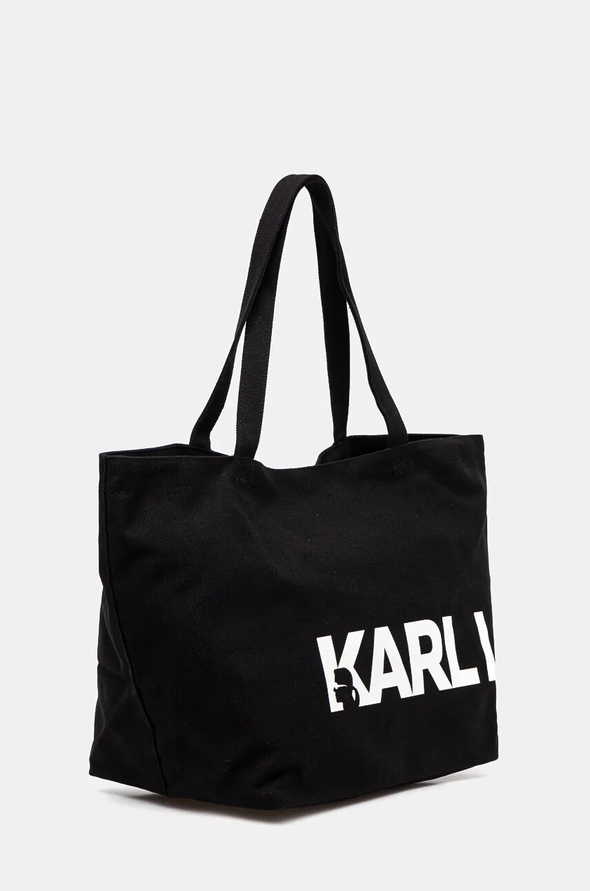 Бавовняна сумка Karl Lagerfeld колір чорний 246W3886