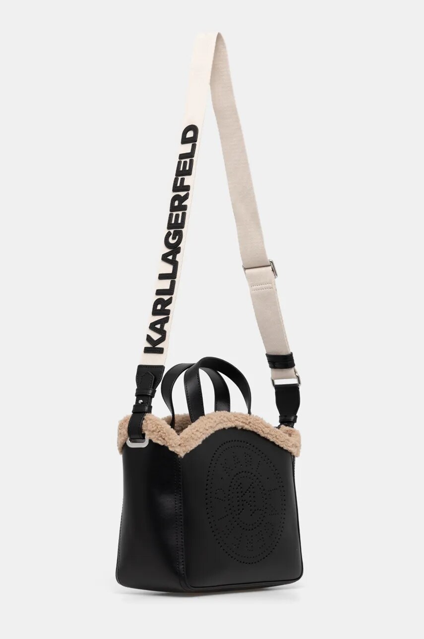 Шкіряна сумочка Karl Lagerfeld колір чорний 246W3084