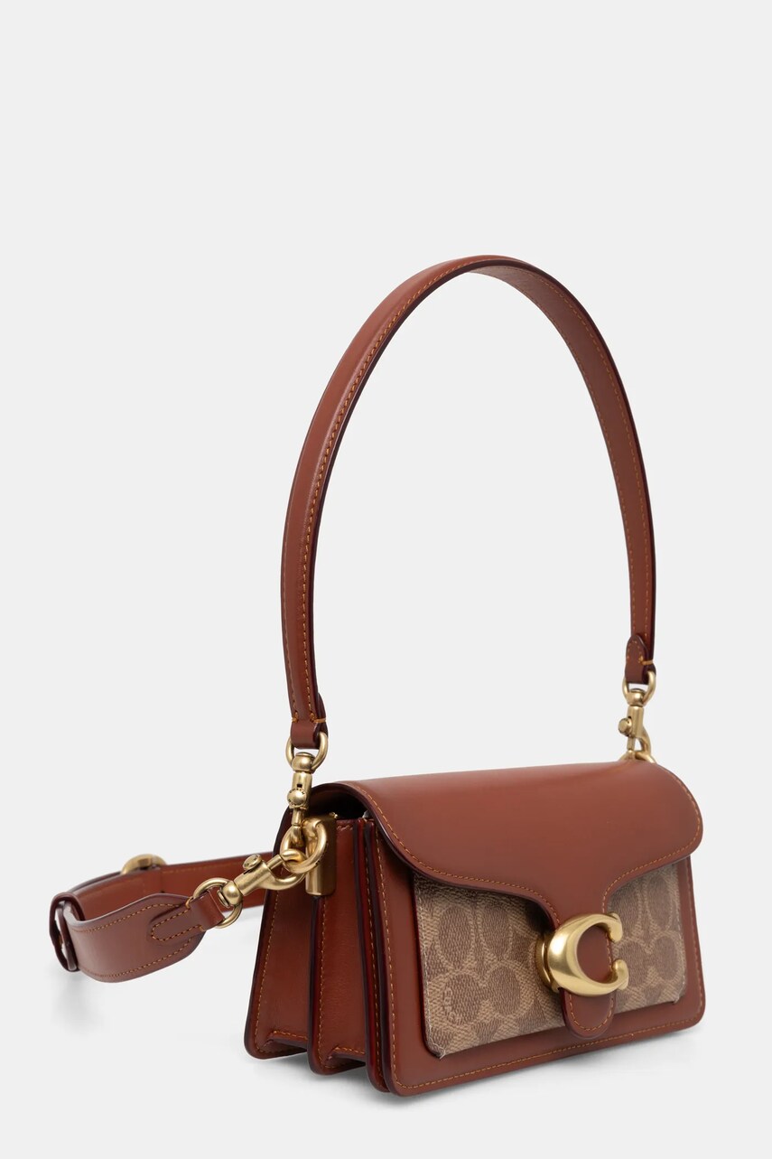 Шкіряна сумочка Coach Tabby колір коричневий CY200