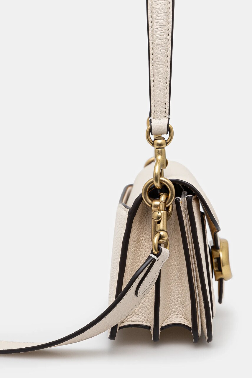 Шкіряна сумочка Coach Tabby колір бежевий CY201