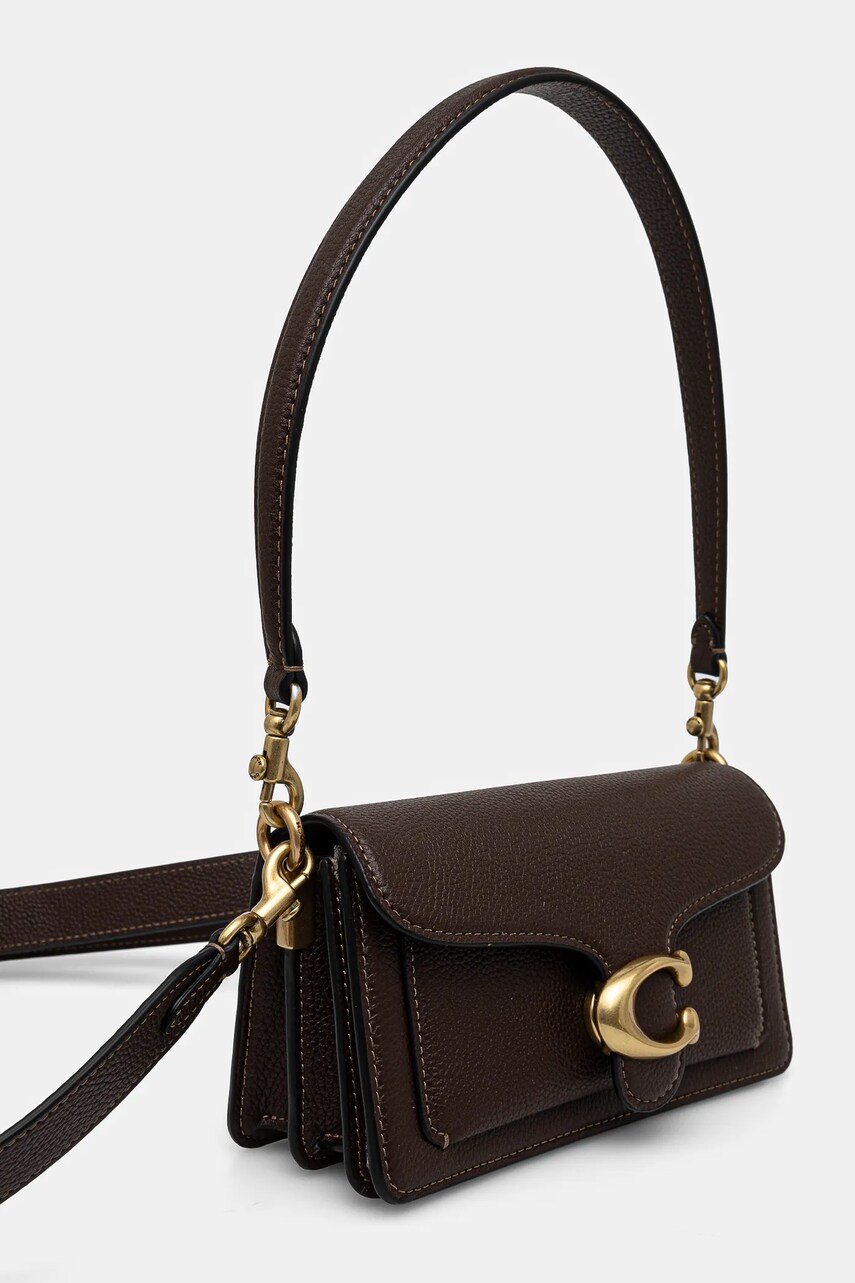 Шкіряна сумочка Coach Tabby колір коричневий CY201