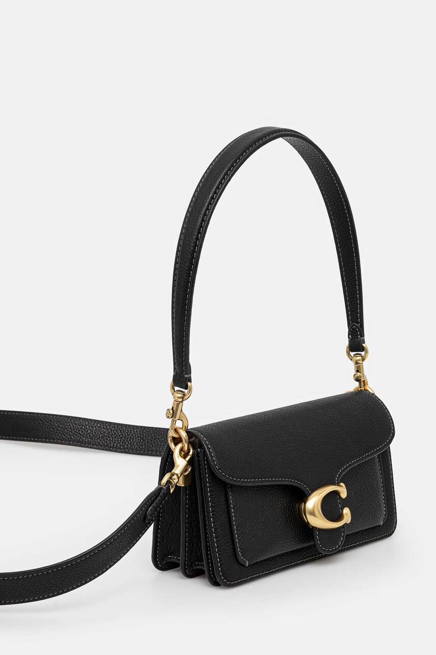 Шкіряна сумочка Coach Tabby колір чорний CY201