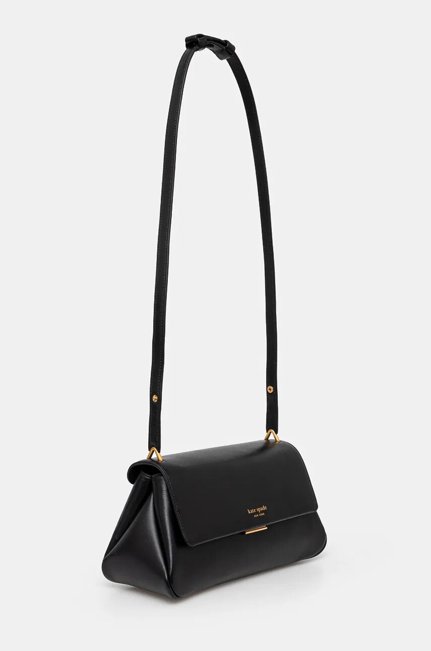 Шкіряна сумочка Kate Spade колір чорний KF844