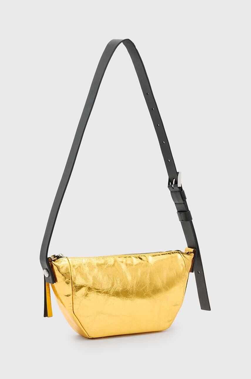 Шкіряна сумочка AllSaints MADEA CROSSBODY колір золотий W231XB