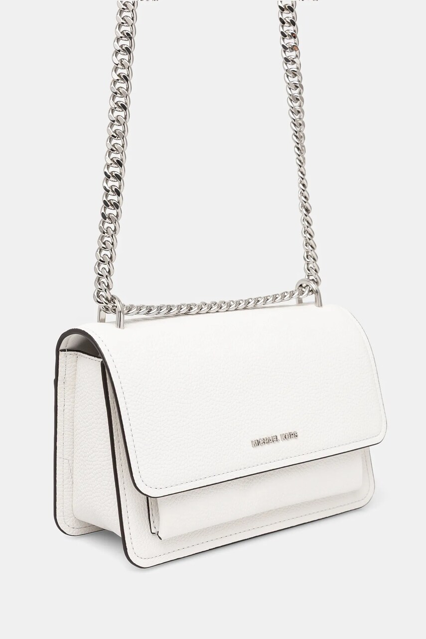 Шкіряна сумочка MICHAEL Michael Kors колір білий 30T4SC7L3T