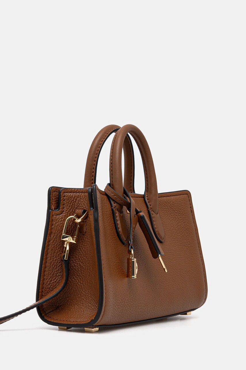 Шкіряна сумочка MICHAEL Michael Kors колір бежевий 32F4GETC0L