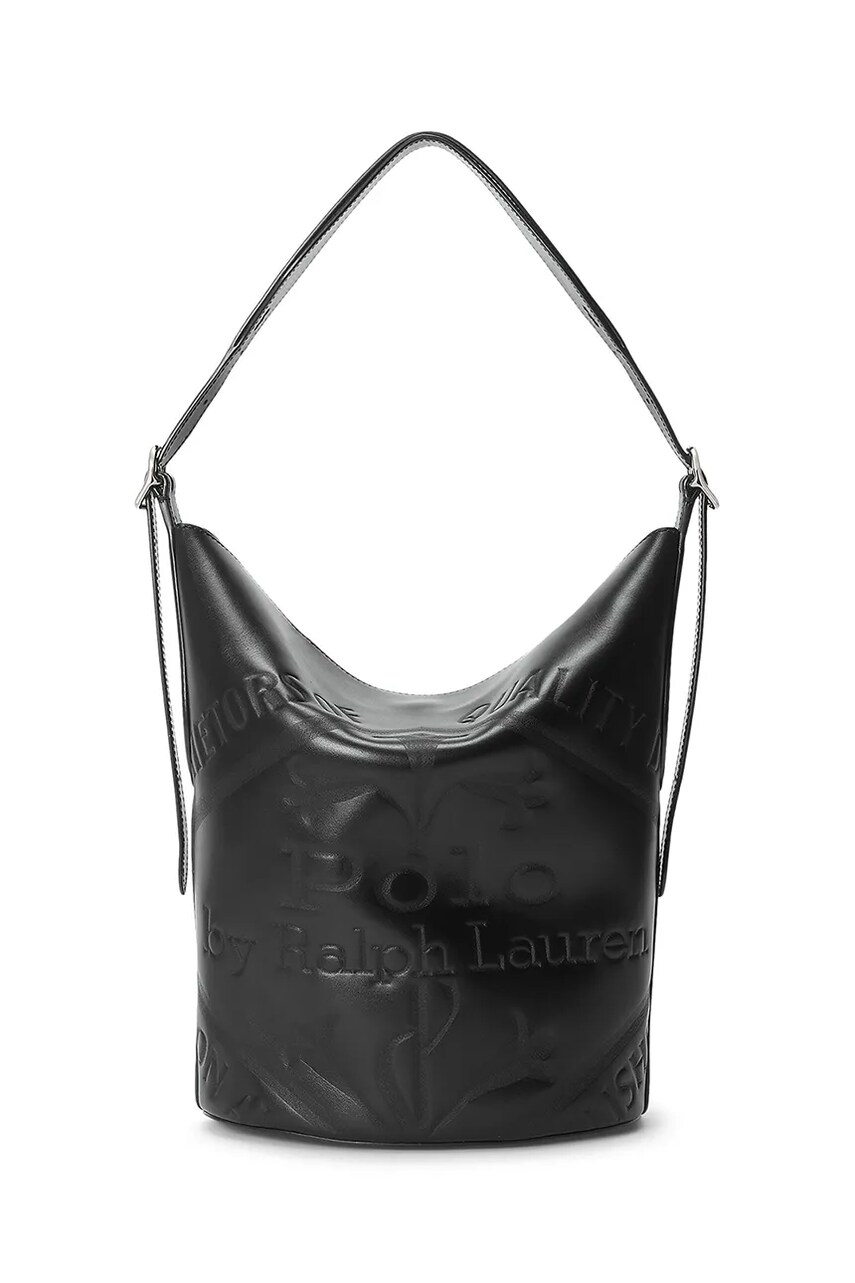 Шкіряна сумочка Polo Ralph Lauren колір чорний 428942241