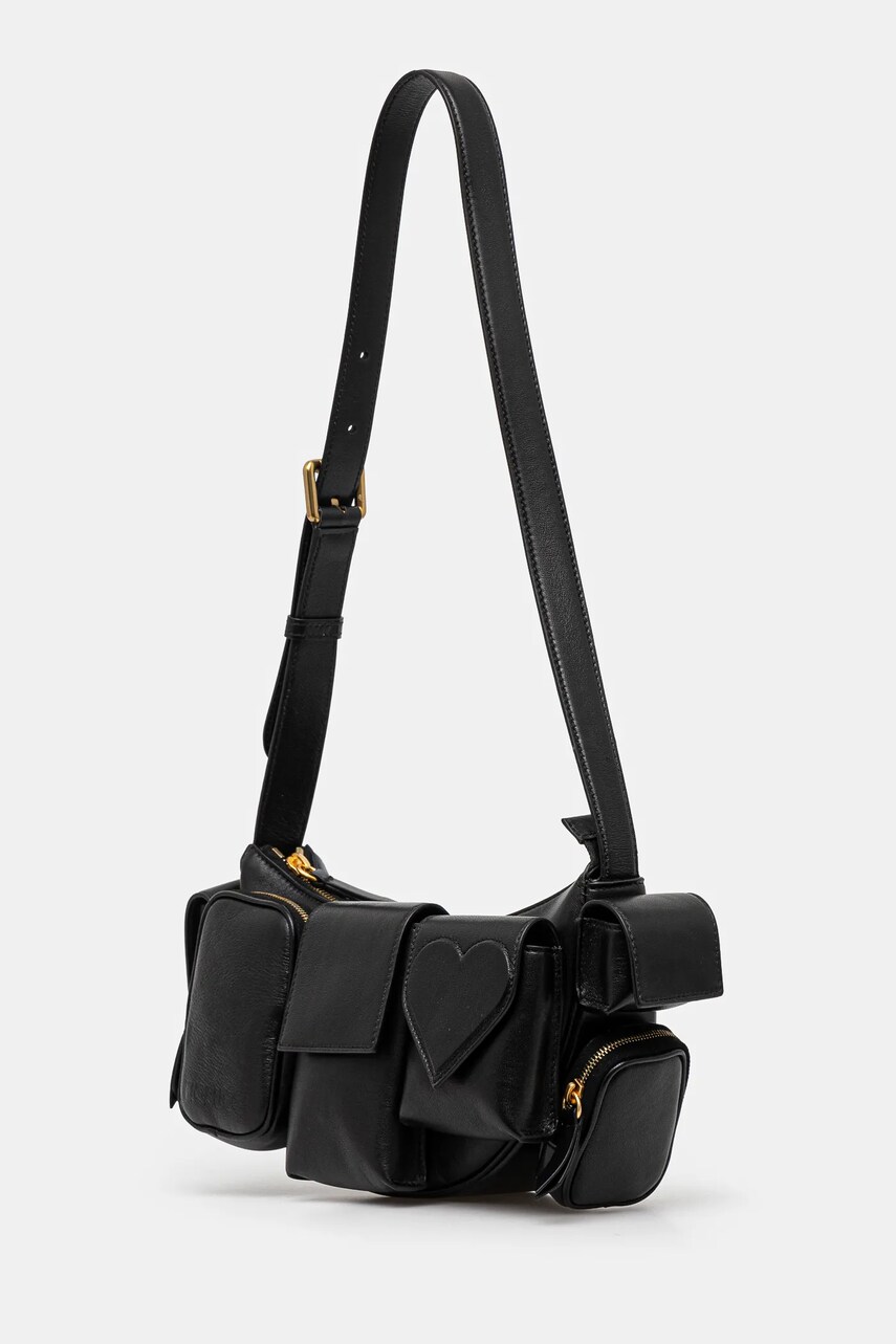 Шкіряна сумочка Fiorucci Leather Super Pocket Bag колір чорний U01FPABA123LE04BK01