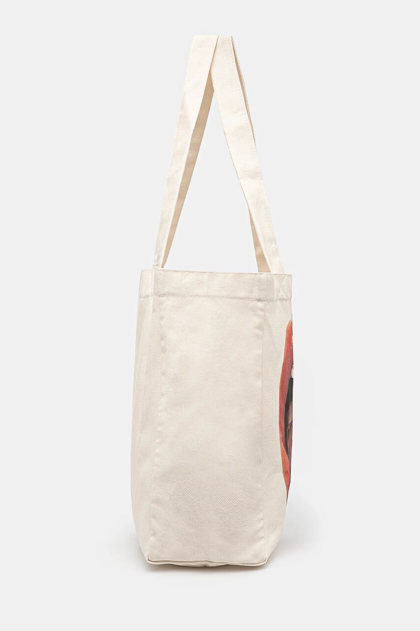 Бавовняна сумка Fiorucci Mouth Print колір бежевий U01FPABA207CO03WH02