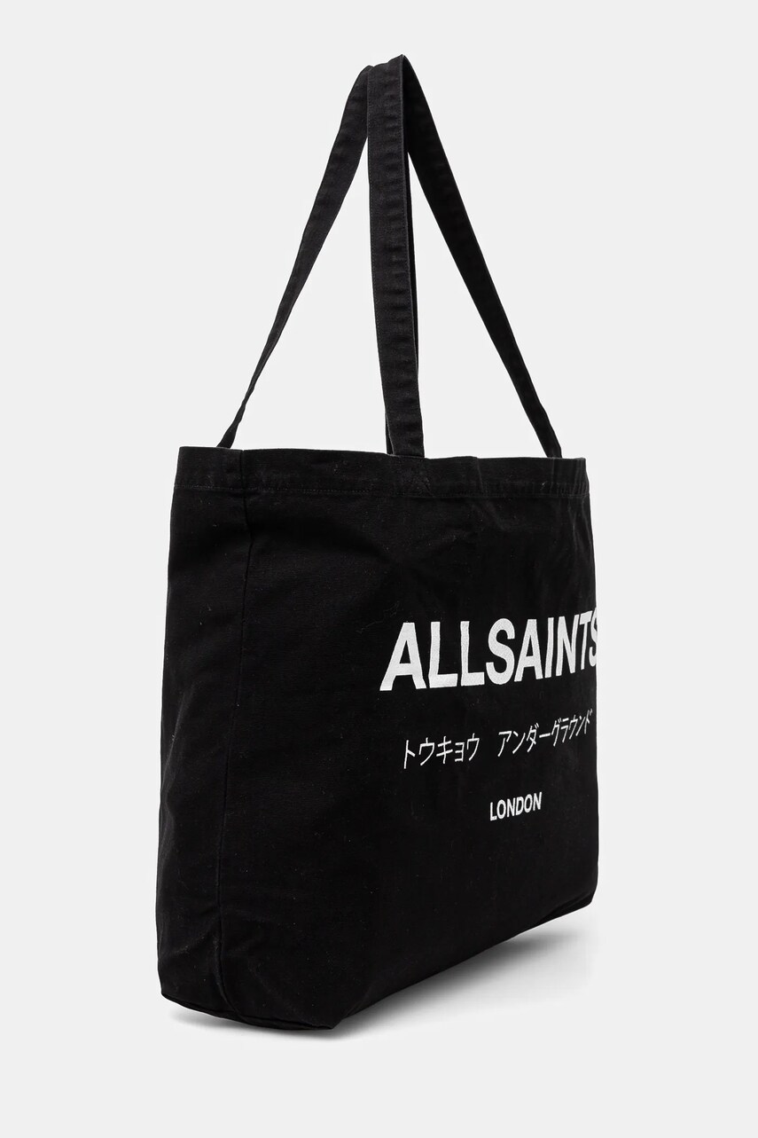 Бавовняна сумка AllSaints колір чорний M170XB