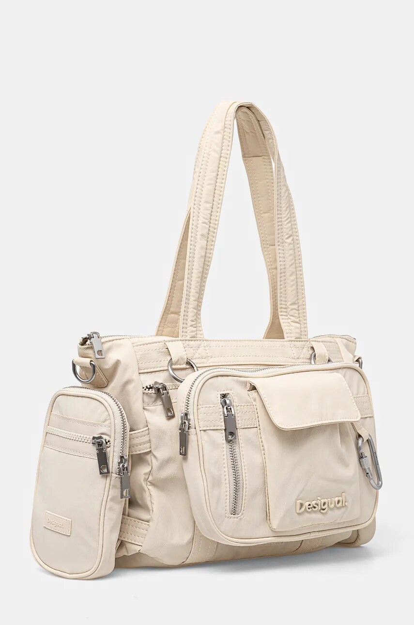 Рюкзак Desigual BASIC MODULAR колір бежевий малий однотонний 24WAXY37