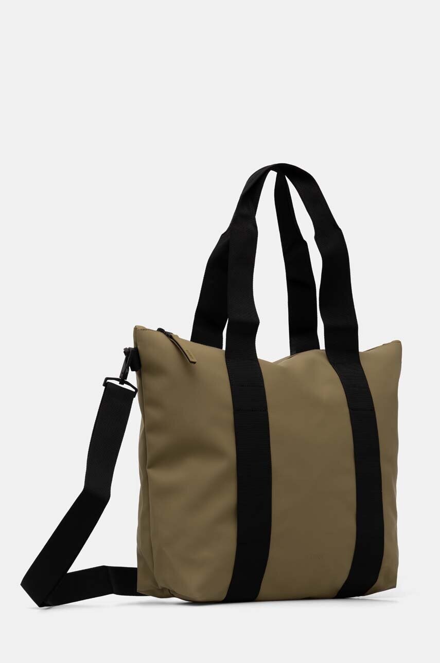 Сумка Rains Tote Bag Mini W3 колір зелений 14160-44