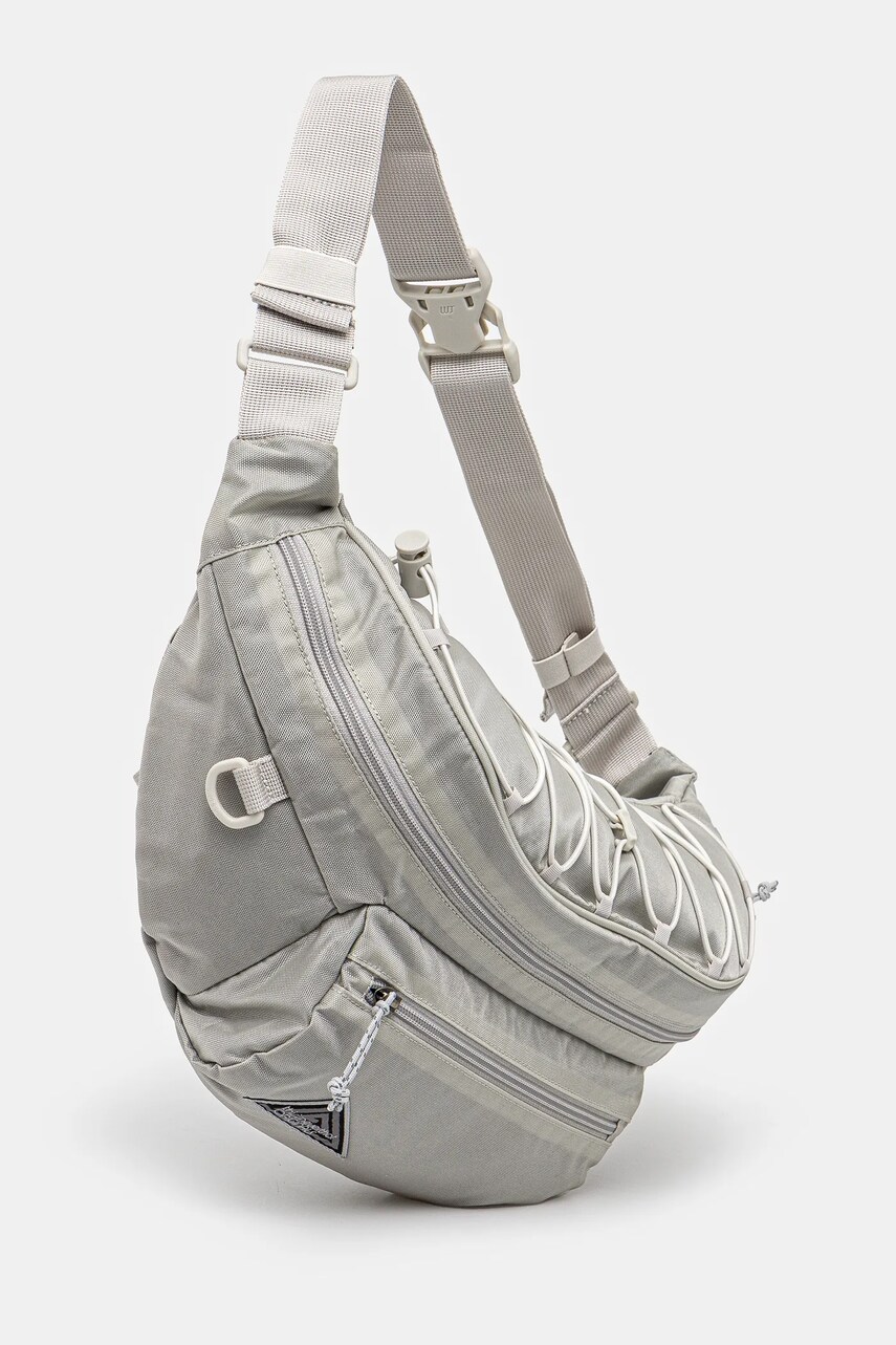 Сумка на пояс thisisneverthat Washed Nylon Lumbar Pack колір сірий TN243WBASB02
