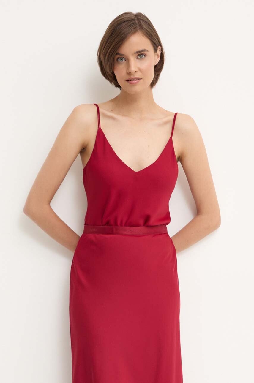 Топ Calvin Klein жіночий колір бордовий K20K207583