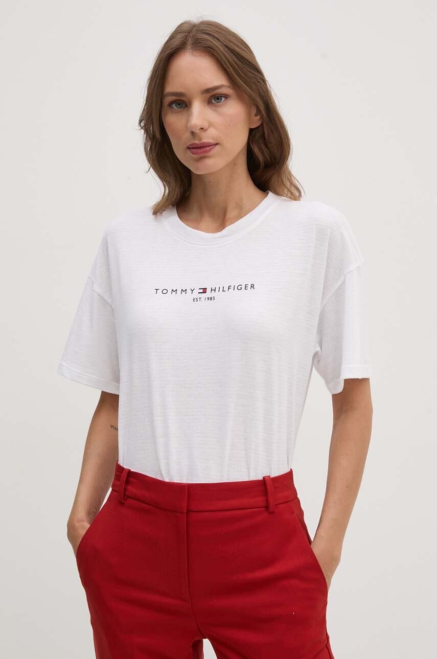 Футболка Tommy Hilfiger жіноча колір білий WW0WW42067