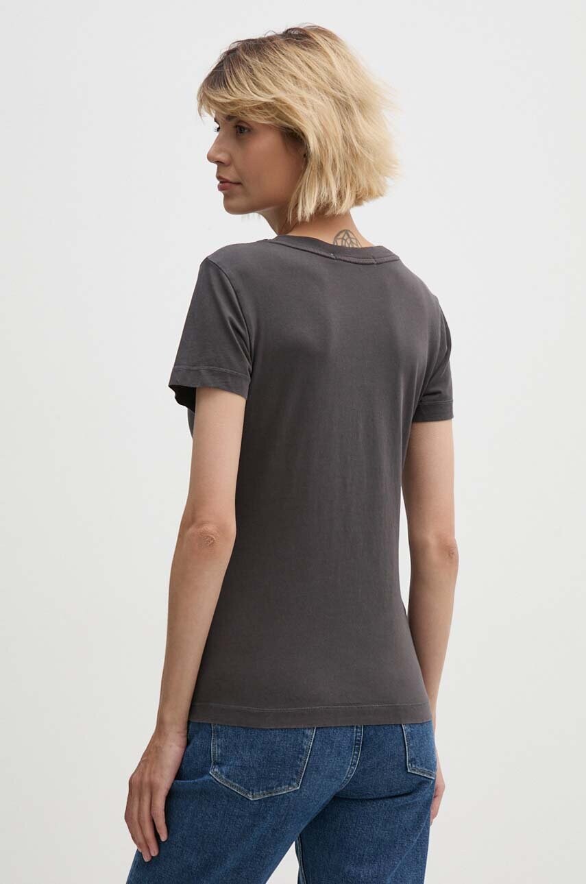 Бавовняна футболка Calvin Klein Jeans жіноча колір сірий J20J223556