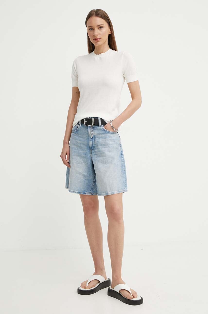 Бавовняна футболка G-Star Raw жіноча колір бежевий D24604-D597