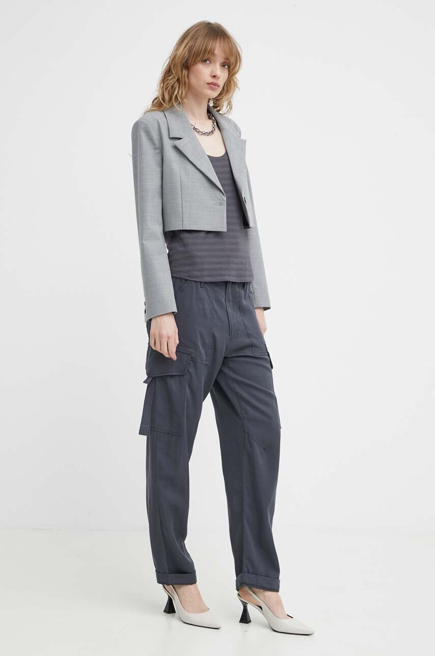Топ G-Star Raw жіночий колір сірий D24644-D602