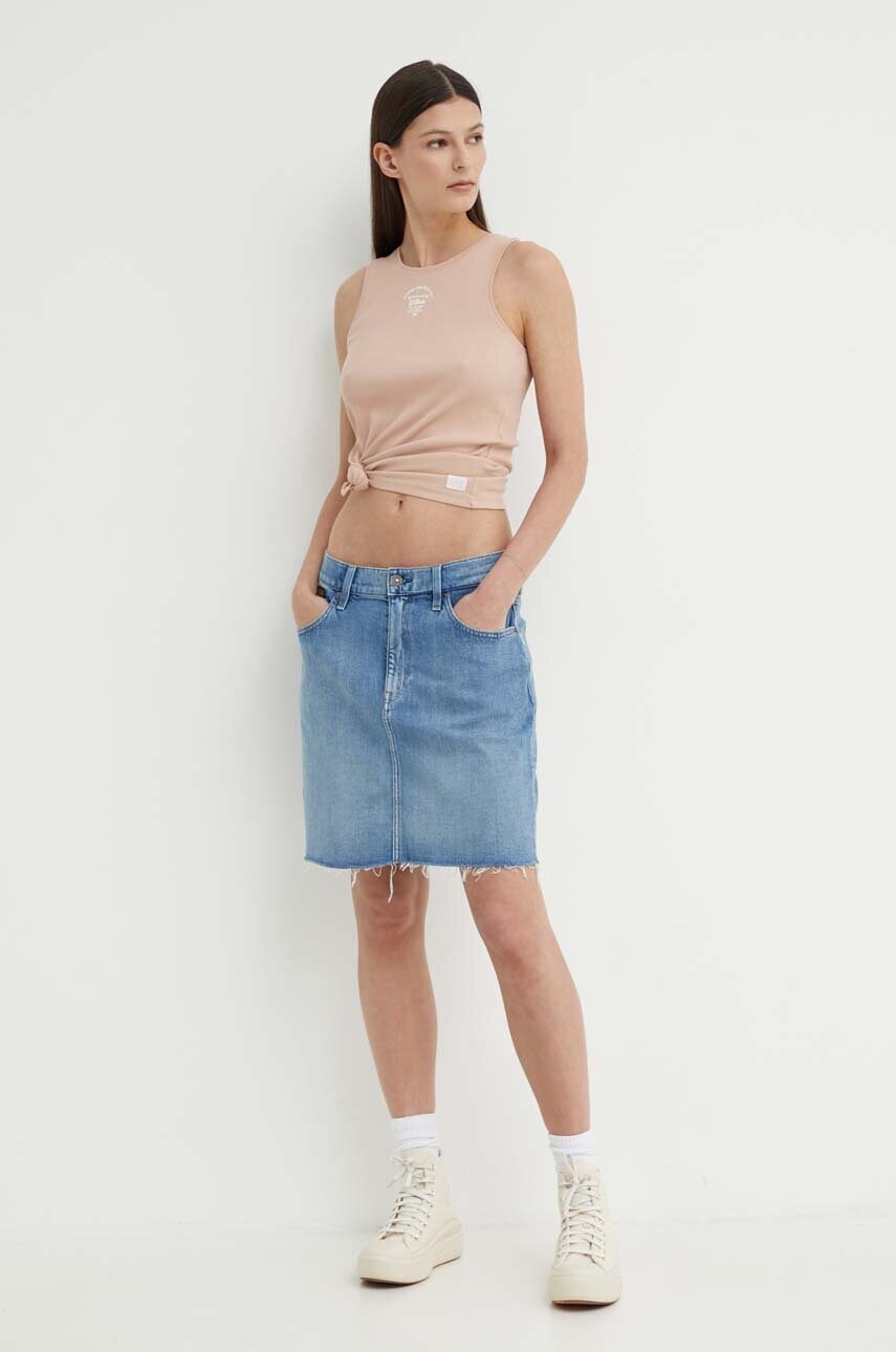Бавовняний топ G-Star Raw колір рожевий D24645-5268
