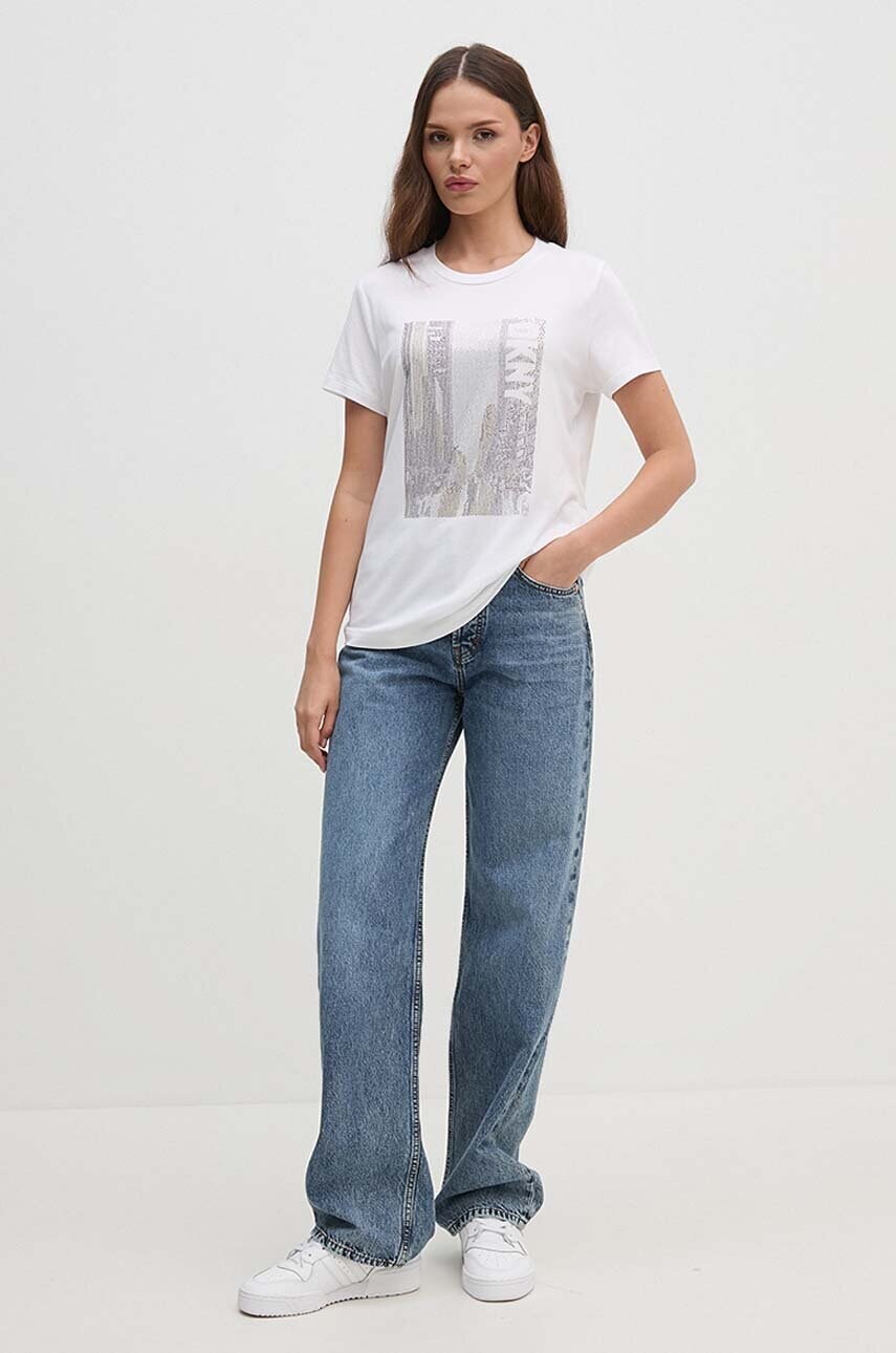Футболка Dkny жіноча колір білий P4DHQWNA