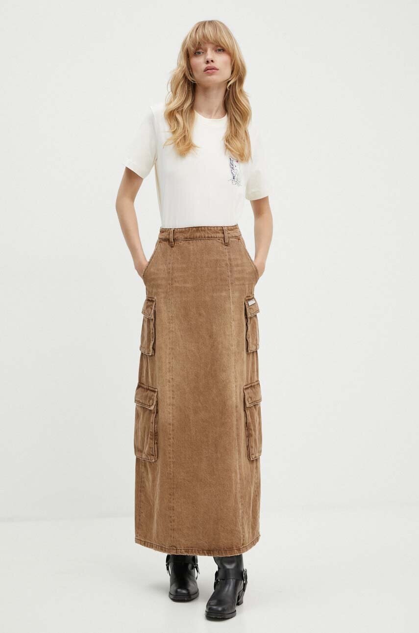 Бавовняна футболка MSGM жіноча колір бежевий 3741MDM139.247798