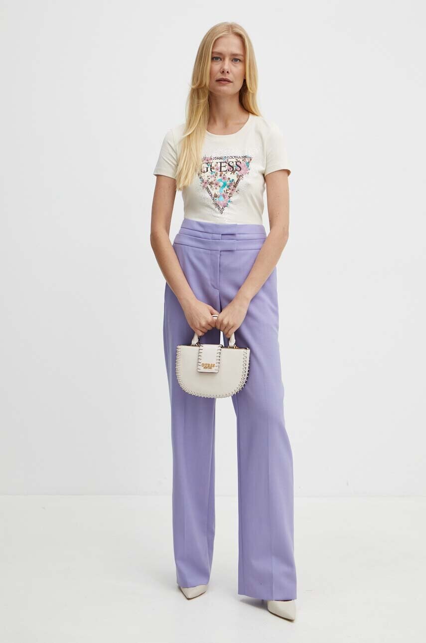 Футболка Guess CHERRY FLOWER жіноча колір бежевий W4YI26 J1314