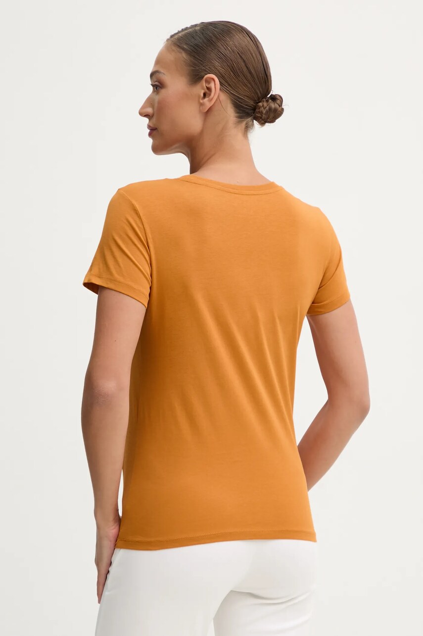Бавовняна футболка Armani Exchange жіноча колір білий 6DYT04 YJG3Z