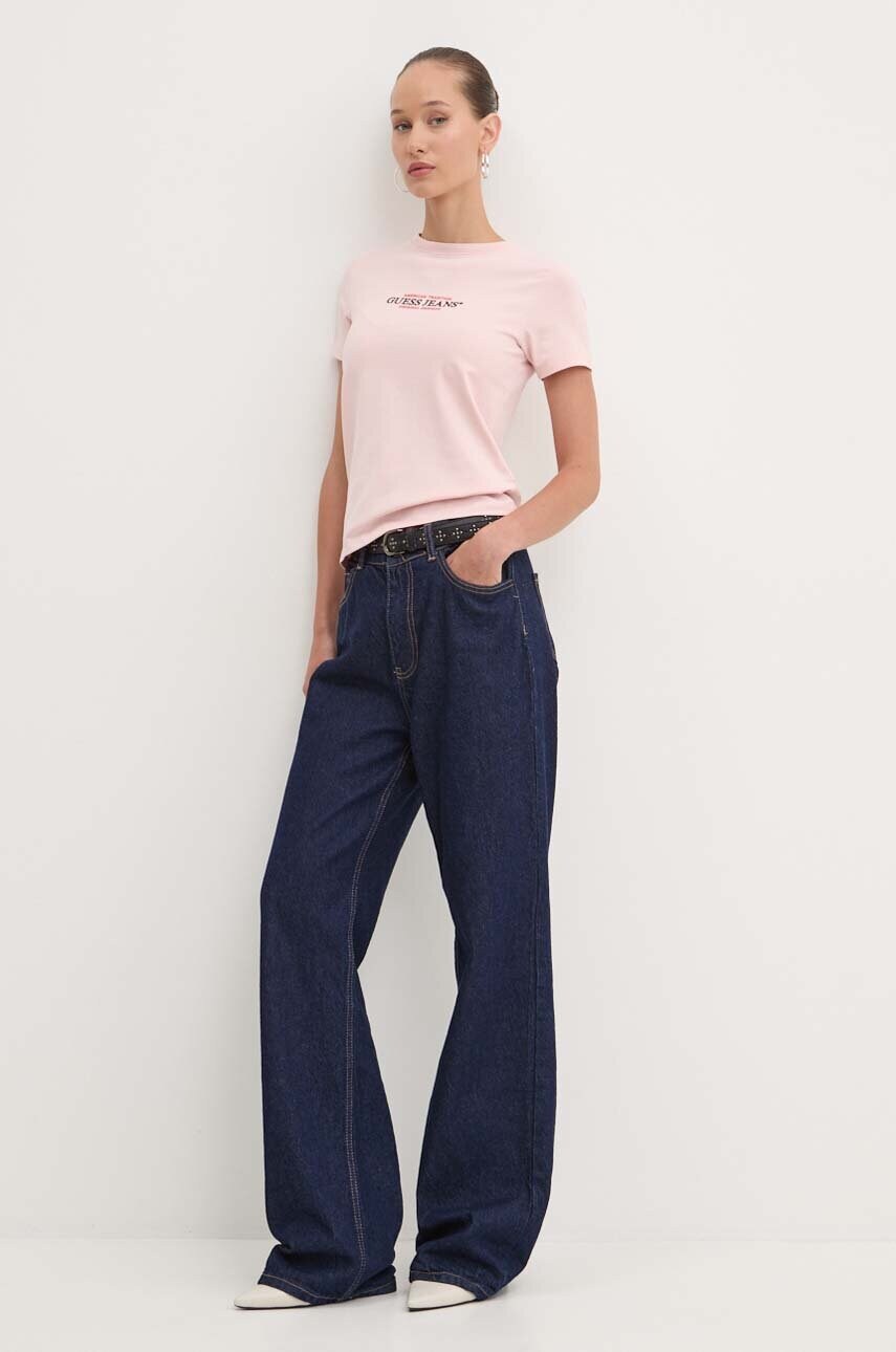 Футболка Guess Jeans жіноча колір рожевий W4YI03 J1314