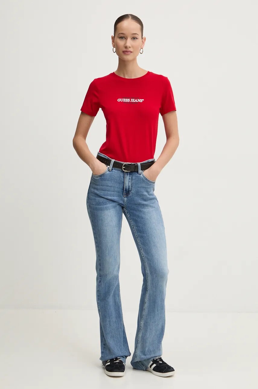 Футболка Guess Jeans жіноча колір червоний W4YI03 J1314