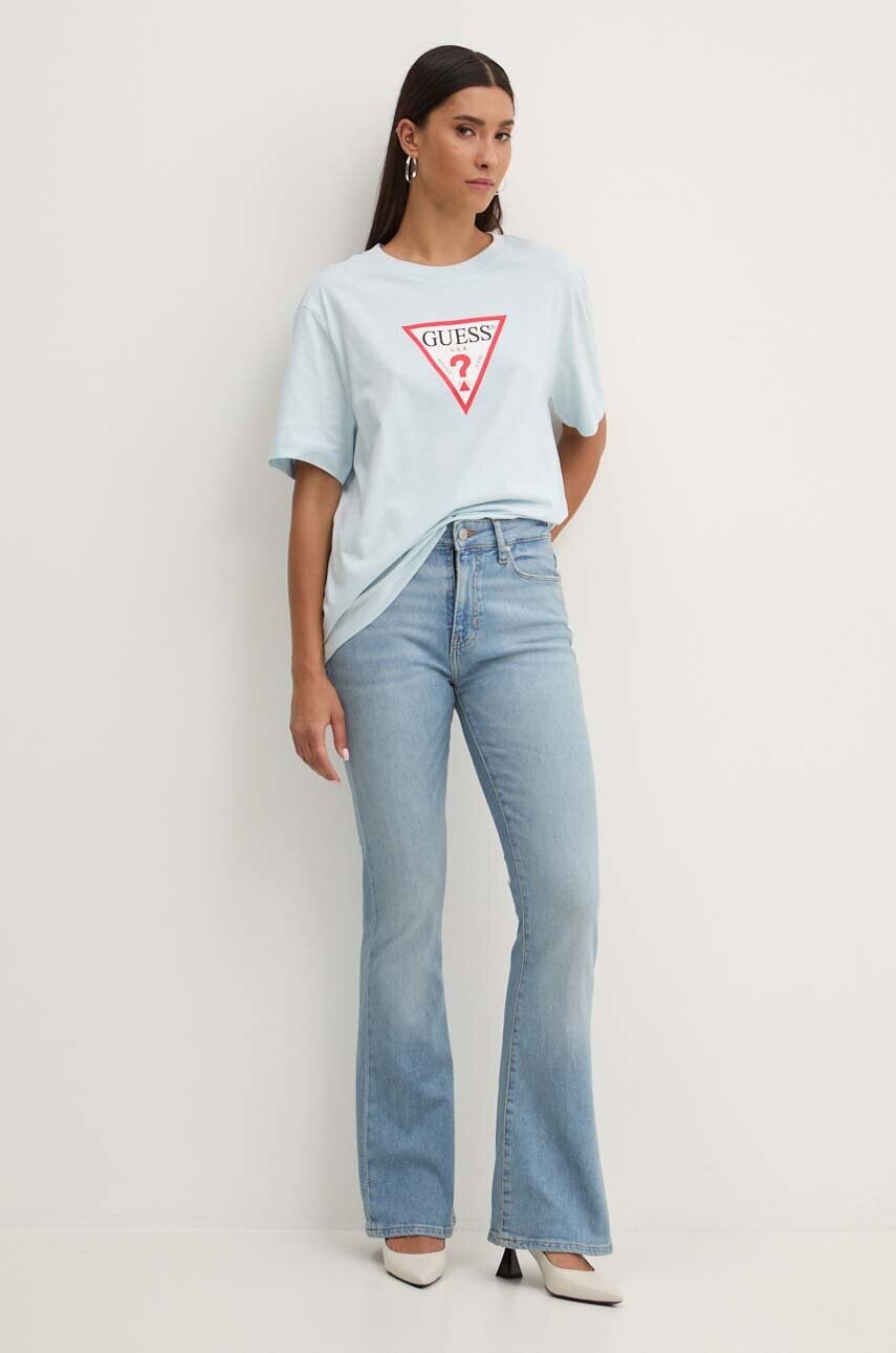 Бавовняна футболка Guess Jeans жіноча  W4YI76 K8HM0