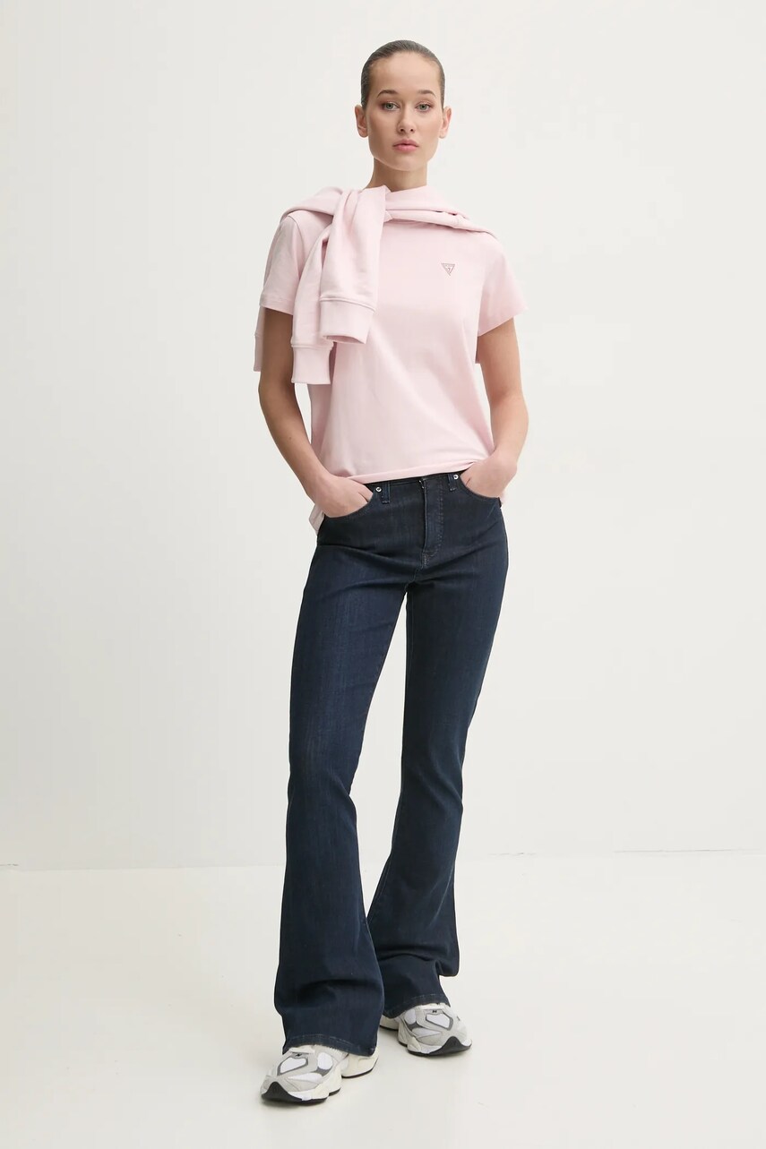 Футболка Guess Jeans жіноча колір рожевий W4YI10 J1314