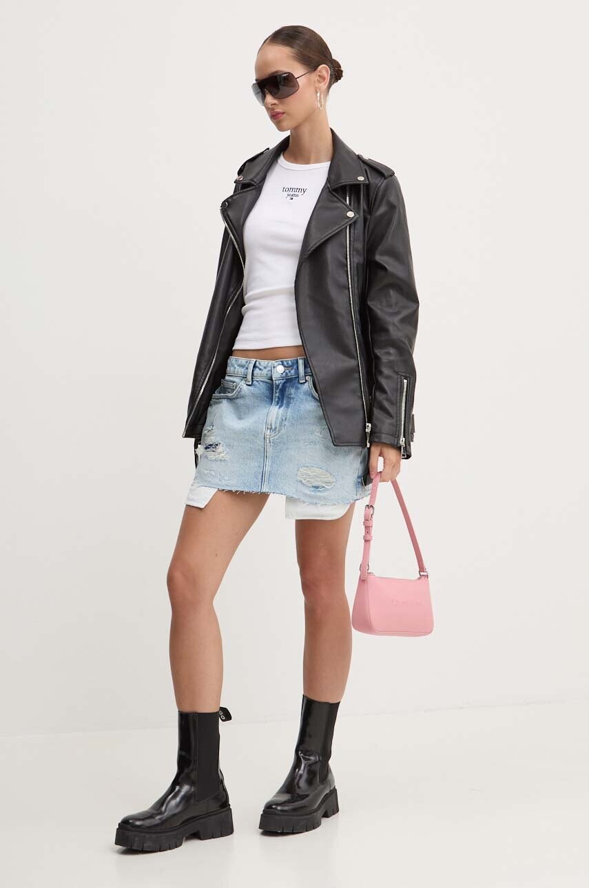 Топ Tommy Jeans жіночий колір білий DW0DW18408