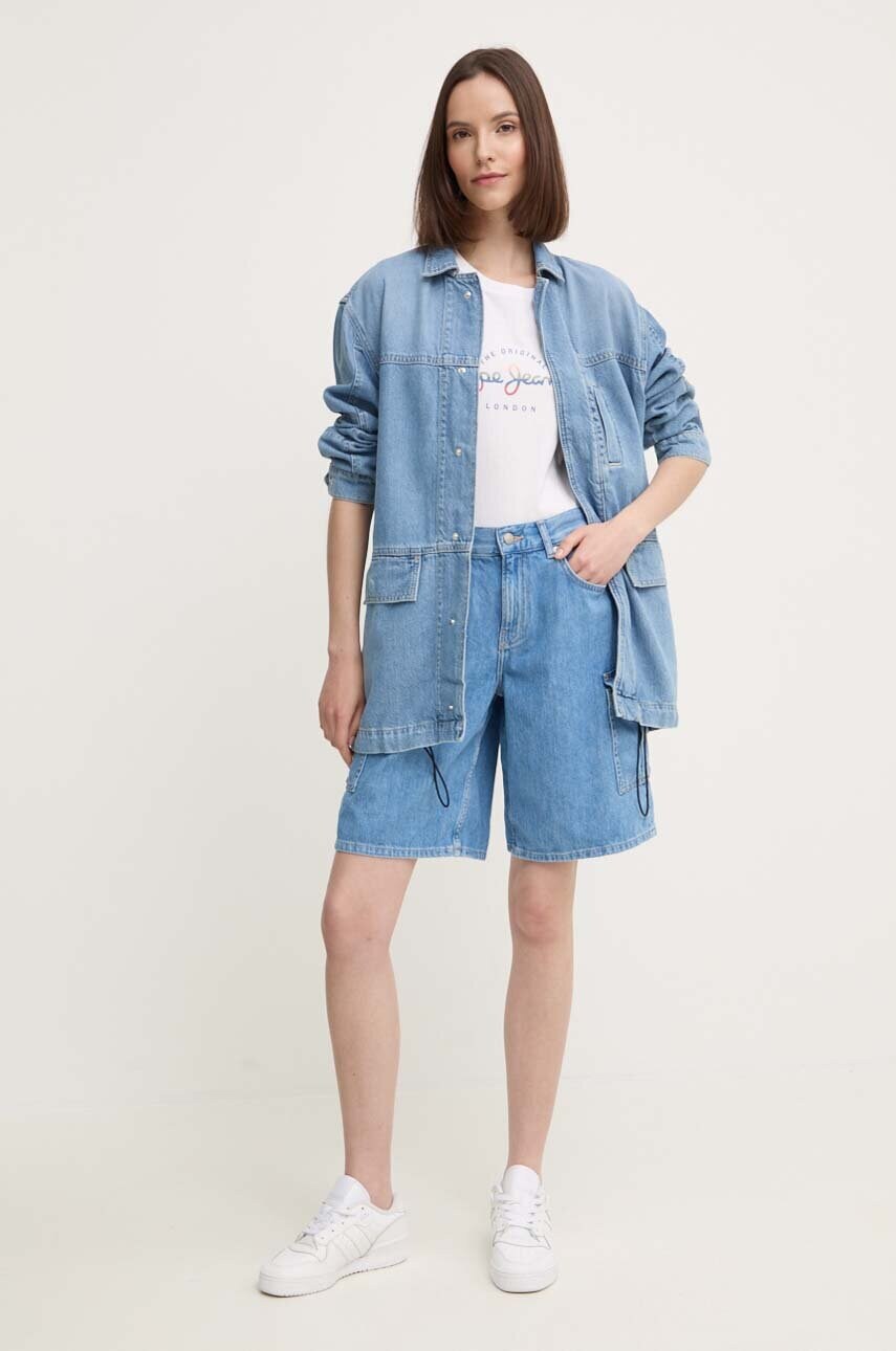 Бавовняна футболка Pepe Jeans EVETTE жіноча колір білий PL505880