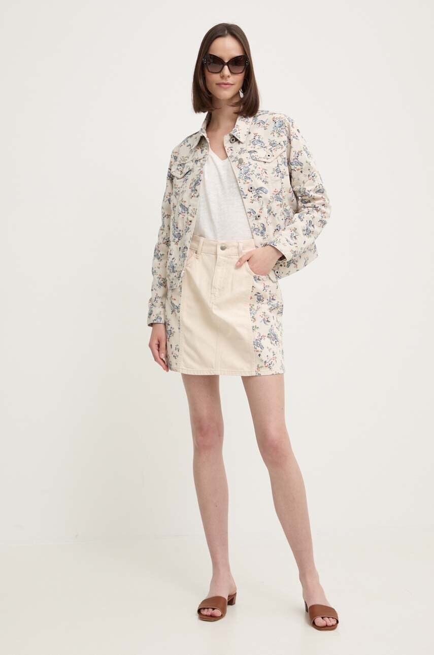 Бавовняна футболка Pepe Jeans EZZY жіноча колір бежевий PL505884