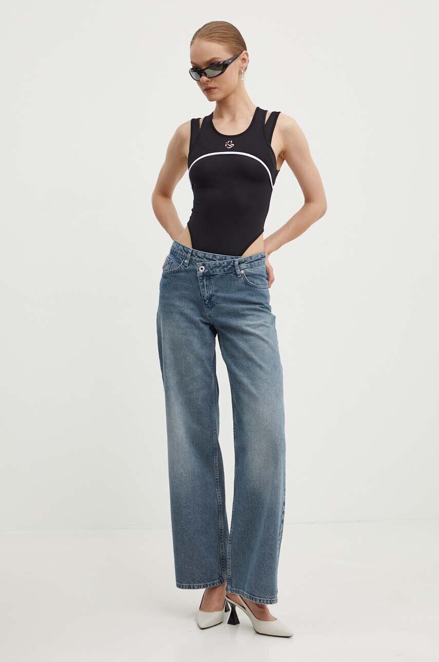 Боді Karl Lagerfeld Jeans жіноче колір чорний 245J1708