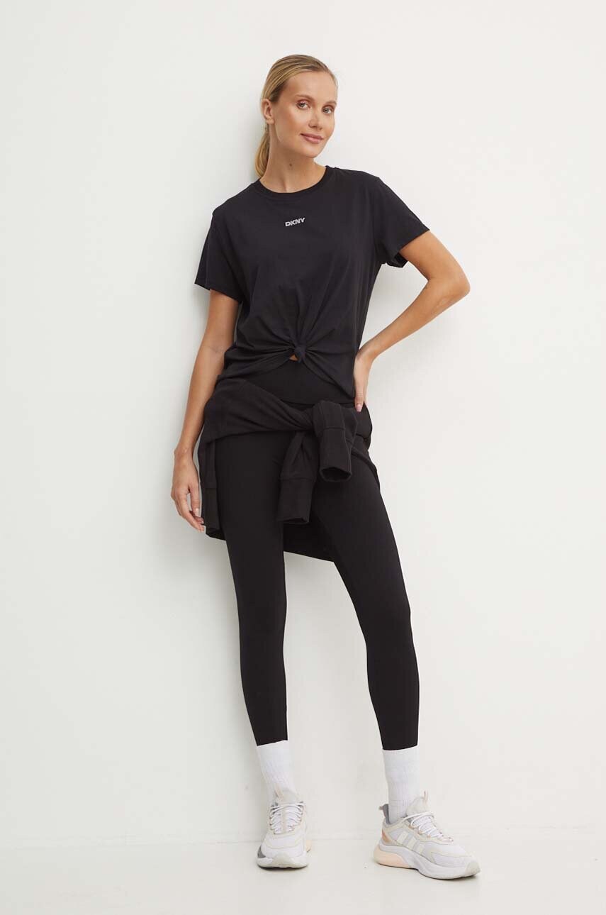 Бавовняна футболка Dkny жіноча колір чорний DP4T9994