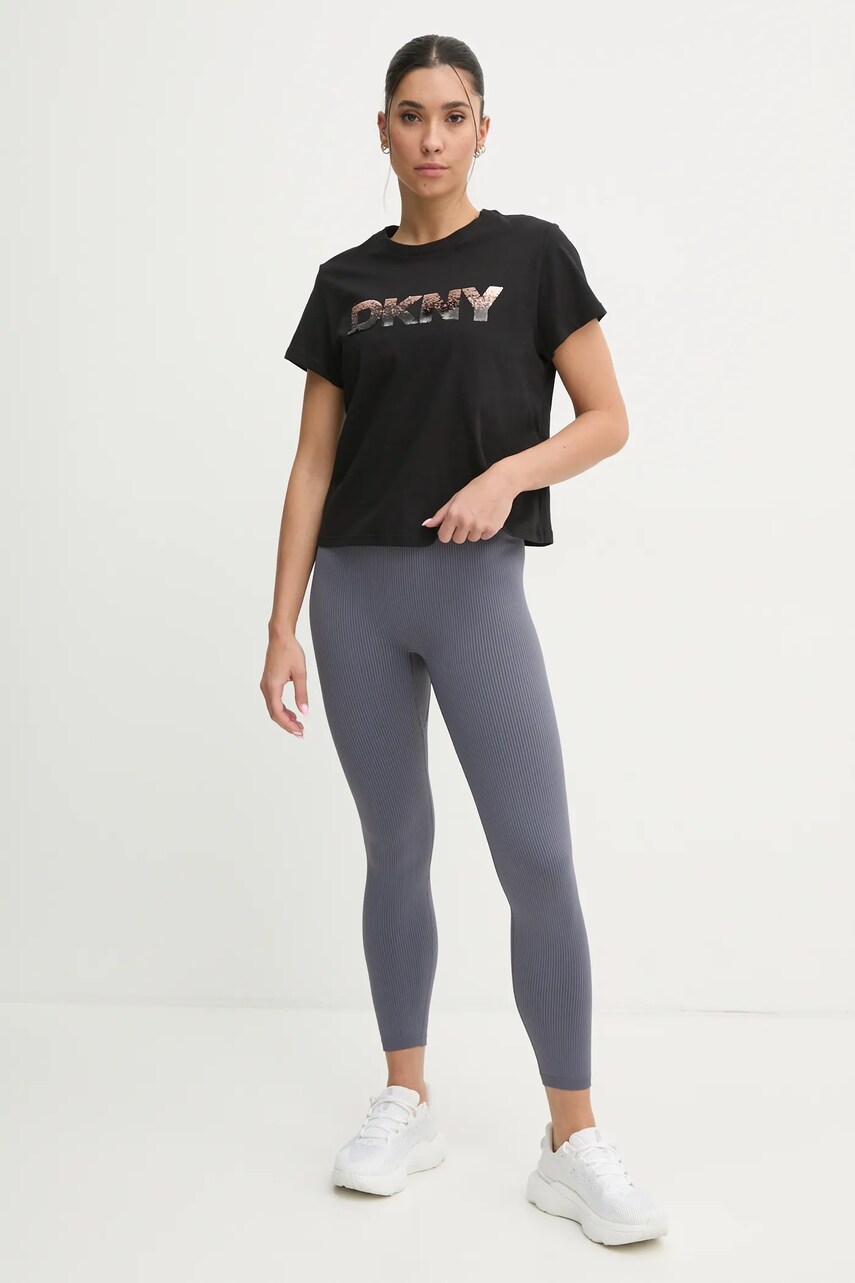 Бавовняна футболка Dkny жіноча колір чорний DP4T1035