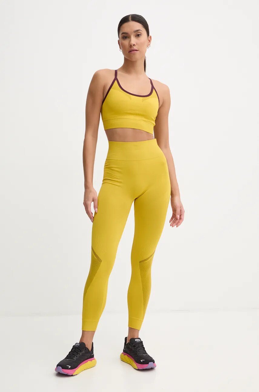 Спортивний бюстгальтер United Colors of Benetton колір жовтий однотонний 189T3H00E