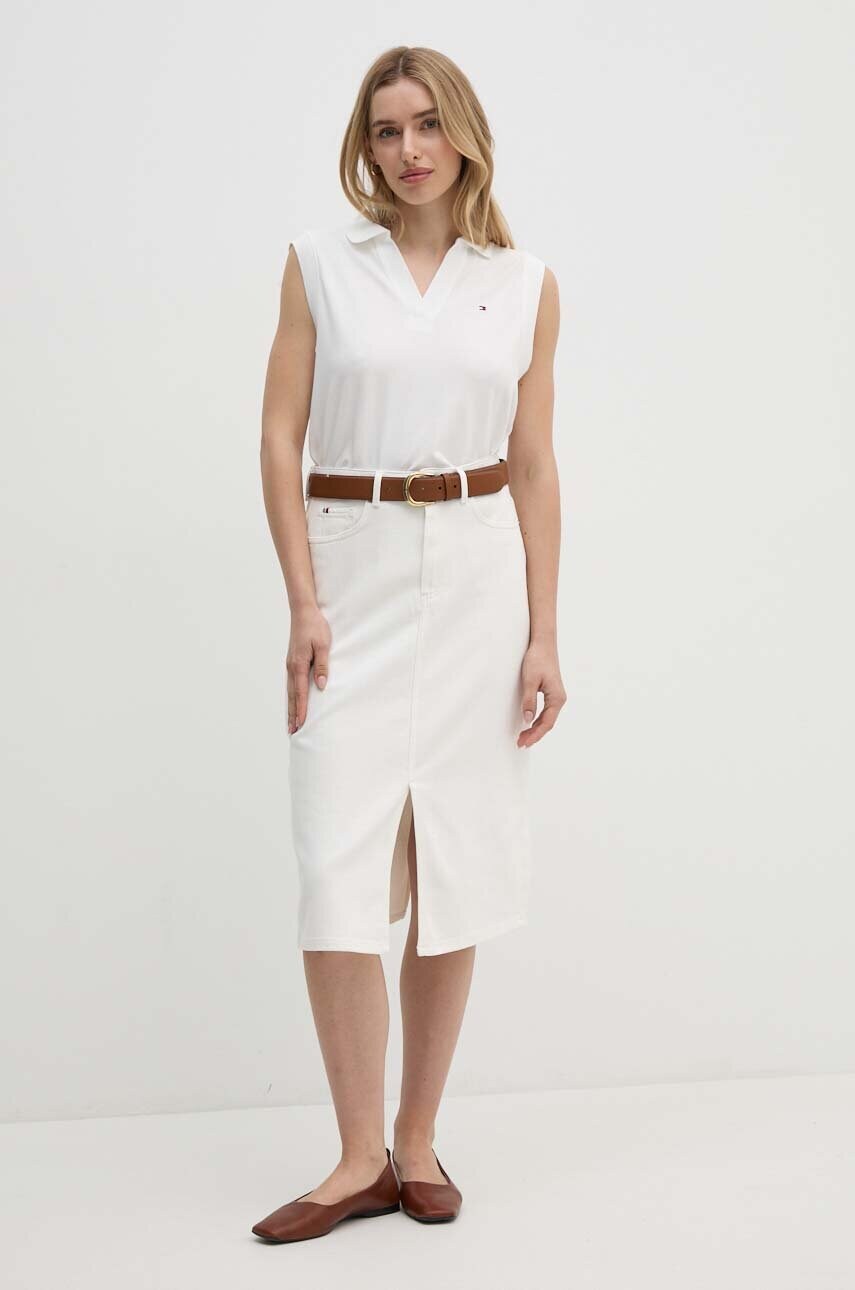 Топ Tommy Hilfiger жіночий колір білий WW0WW44463