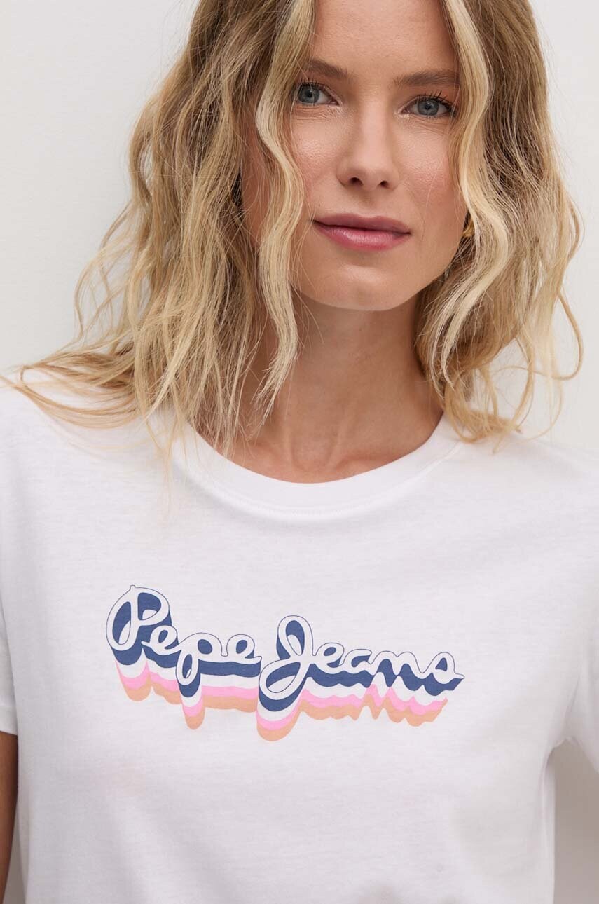 Бавовняна футболка Pepe Jeans ENARA жіноча колір білий PL505879