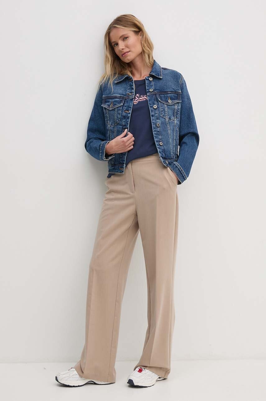 Бавовняна футболка Pepe Jeans ENARA жіноча колір синій PL505879