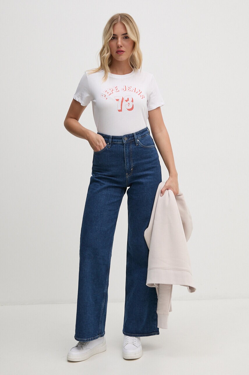 Бавовняна футболка Pepe Jeans GIGI жіноча колір білий PL505958