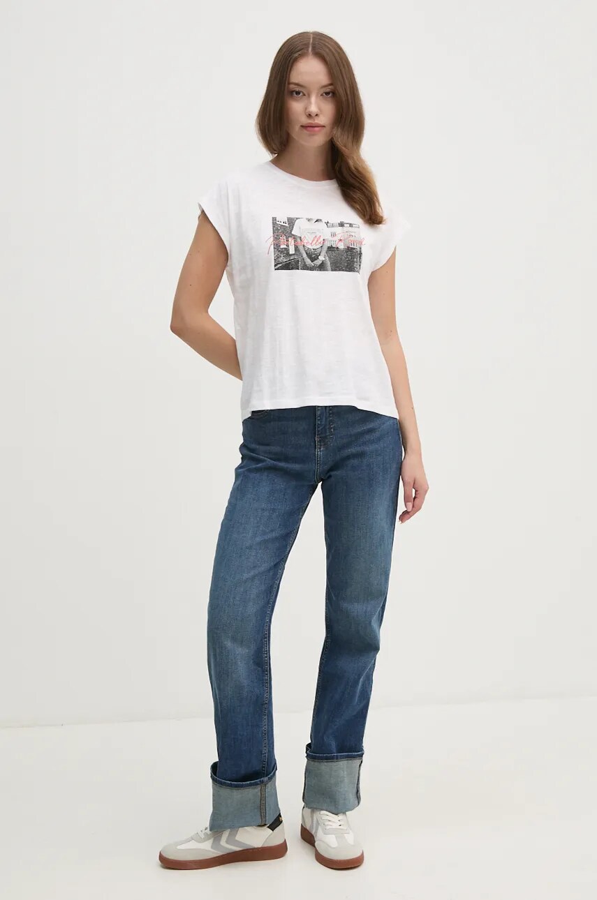 Бавовняна футболка Pepe Jeans GLORY жіноча колір білий PL505963