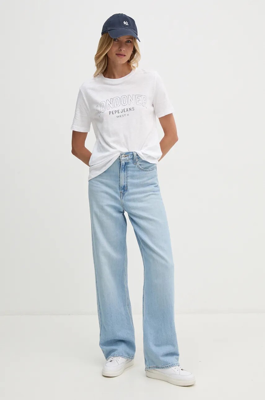 Бавовняна футболка Pepe Jeans GABBY жіноча колір білий PL505968